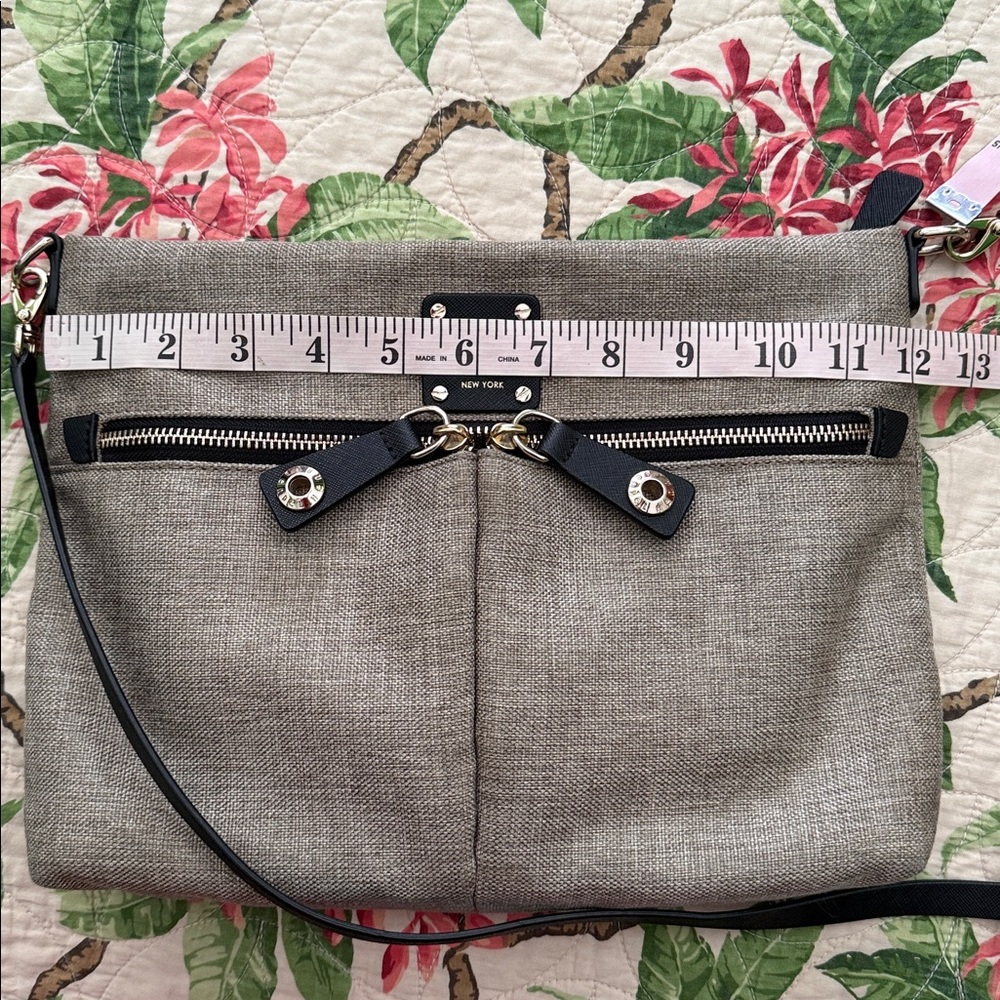 Henri Bendel Tweed and Leather Jetsetter Crossbody Bag - Picture 8 of 10